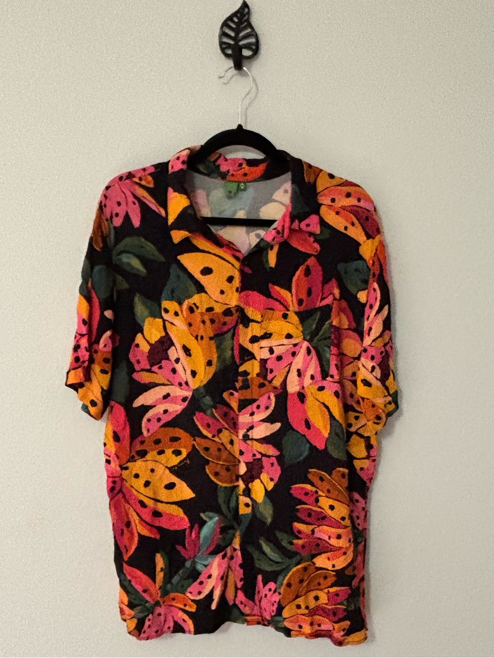 FARM Rio Tropical Floral Button Down Shirt L 🌺